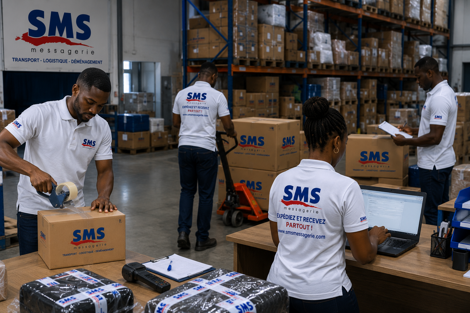 Entrepôt logistique SMS - Solutions B2B et gestion de colis entreprise